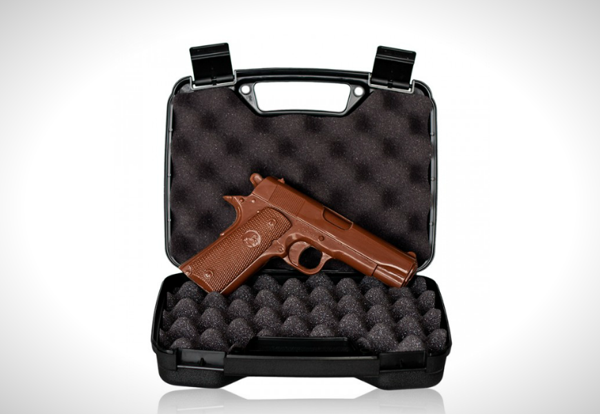 Image of Chocolate Gun or Gingerbread Man Murder Weapon