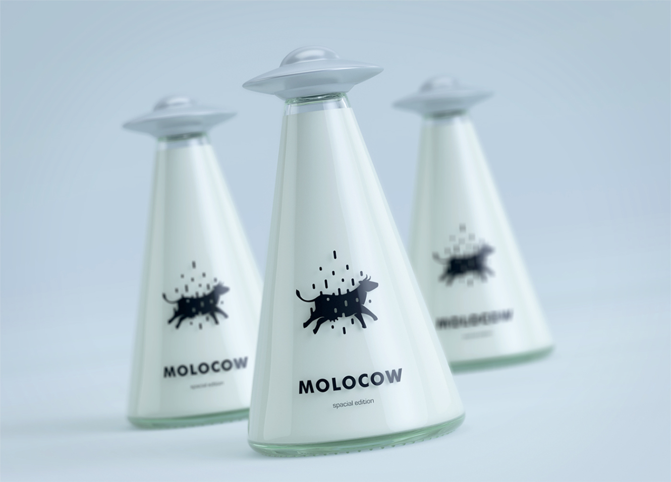 Image of Cow Abduction Milk Bottle – Molocow