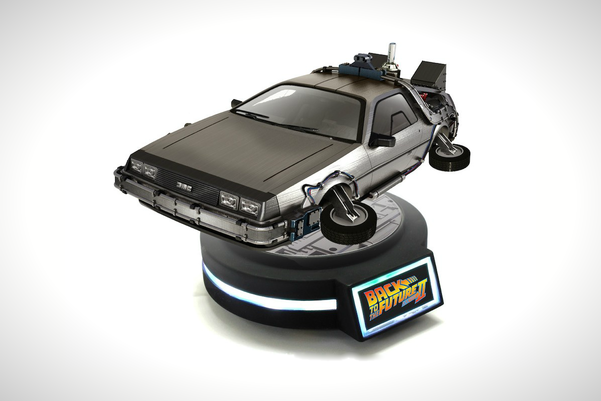 Image of Floating DeLorean Time Machine