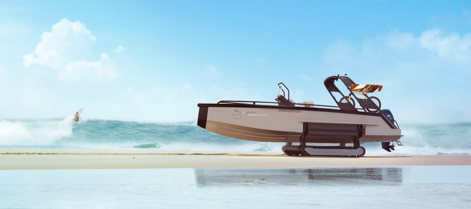 iguana yachts electric amphibious boat popmule iguana yachts electric amphibious