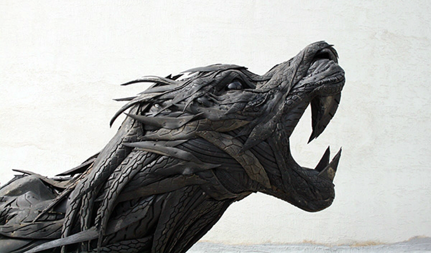 Image of Recycled Tire Sculptures – Yong Ho Ji